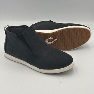 OluKai Hawai'iloa Manu Hope Ankle Boots Womens 7 Black Leather 20397-LR18